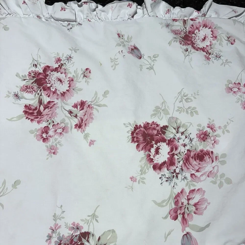 (2) Simply Shabby Chic Floral King Pillow Shams Ruffle RACHEL  ASHWELL Cottage